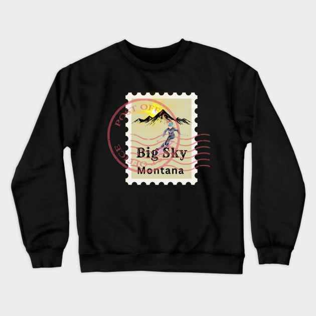 Big Sky Resort Montana USA. Gift Ideas For The Ski Enthusiast. Crewneck Sweatshirt by Papilio Art